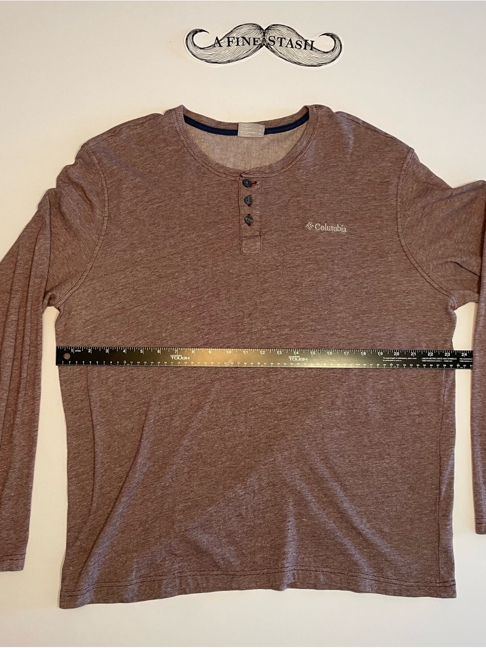 Columbia Alpine Thistle Henley Shirt XL Men's Maroon Waffle Knit AM1532